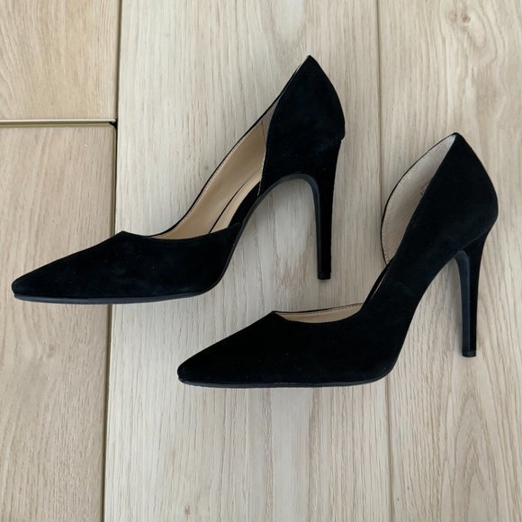 NEW in Box (NIB) Vince Camuto Black Suede Faiva Stiletto Pumps 8.5 - Picture 3 of 10